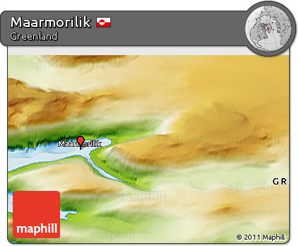 Physical 3D Map of Maarmorilik