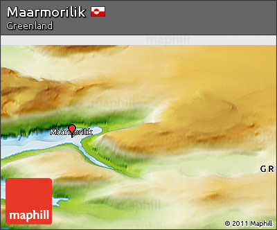 Physical 3D Map of Maarmorilik