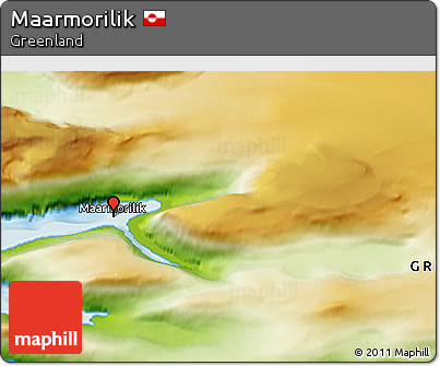 Physical 3D Map of Maarmorilik