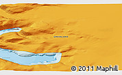 Political 3D Map of the area around 71° 5' 42" N, 50° 55' 29" W