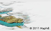 Satellite 3D Map of the area around 71° 5' 42" N, 50° 55' 29" W