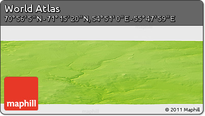 Physical Panoramic Map of the Area around 71° 5' 42" N, 55° 19' 30" E