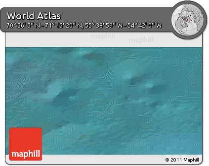Satellite 3D Map of the Area around 71° 5' 42" N, 55° 10' 29" W