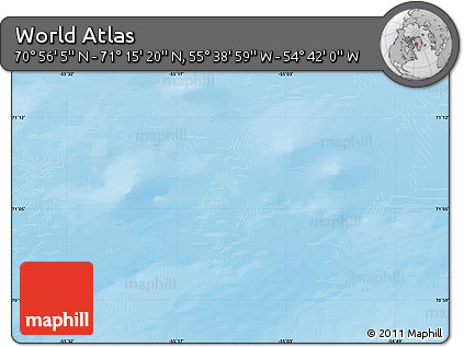 Physical Map of the Area around 71° 5' 42" N, 55° 10' 29" W
