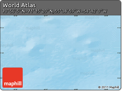 Physical Map of the Area around 71° 5' 42" N, 55° 10' 29" W