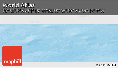 Physical Panoramic Map of the Area around 71° 5' 42" N, 55° 10' 29" W