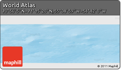 Physical Panoramic Map of the Area around 71° 5' 42" N, 55° 10' 29" W