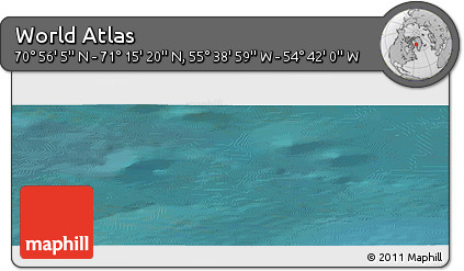 Satellite Panoramic Map of the Area around 71° 5' 42" N, 55° 10' 29" W