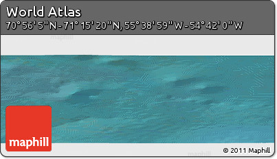 Satellite Panoramic Map of the Area around 71° 5' 42" N, 55° 10' 29" W