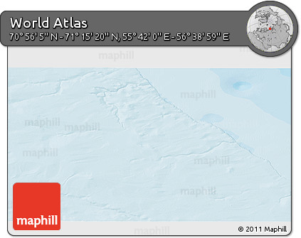 Political 3D Map of the Area around 71° 5' 42" N, 56° 10' 29" E