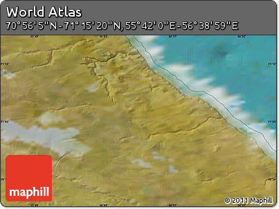 Satellite Map of the Area around 71° 5' 42" N, 56° 10' 29" E