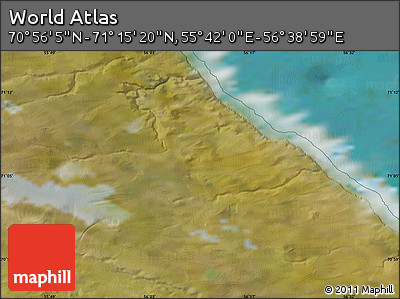 Satellite Map of the Area around 71° 5' 42" N, 56° 10' 29" E