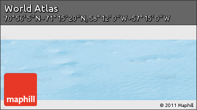Physical Panoramic Map of the Area around 71° 5' 42" N, 57° 43' 30" W