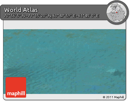 Satellite 3D Map of the Area around 71° 5' 42" N, 61° 16' 29" E