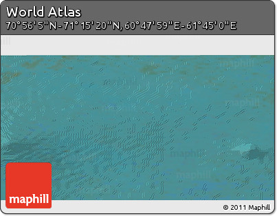 Satellite 3D Map of the Area around 71° 5' 42" N, 61° 16' 29" E