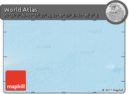 Physical Map of the Area around 71° 5' 42" N, 61° 16' 29" E