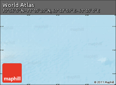 Physical Map of the Area around 71° 5' 42" N, 61° 16' 29" E