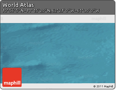 Satellite 3D Map of the Area around 71° 5' 42" N, 61° 58' 30" W