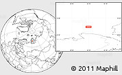 Blank Location Map of the area around 71° 5' 42" N, 62° 7' 30" E