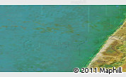 Satellite 3D Map of the area around 71° 5' 42" N, 66° 22' 30" E