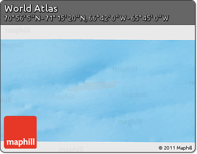 Shaded Relief 3D Map of the Area around 71° 5' 42" N, 66° 13' 29" W