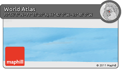 Physical Panoramic Map of the Area around 71° 5' 42" N, 66° 13' 29" W