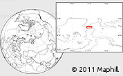 Blank Location Map of the area around 71° 5' 42" N, 73° 10' 30" E