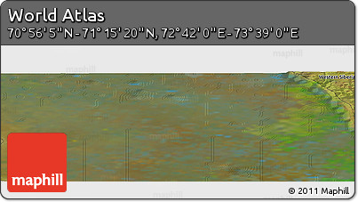 Satellite Panoramic Map of the Area around 71° 5' 42" N, 73° 10' 30" E