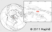Blank Location Map of the area around 71° 5' 42" N, 76° 25' 30" W
