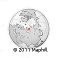 Outline Map of the Area around 71° 5' 42" N, 80° 49' 29" E, rectangular outline