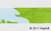 Physical Panoramic Map of the area around 71° 5' 42" N, 83° 22' 30" E