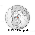 Outline Map of the Area around 71° 5' 42" N, 84° 55' 30" W, rectangular outline