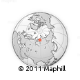 Outline Map of the Area around 71° 5' 42" N, 87° 37' 30" E, rectangular outline