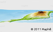 Physical Panoramic Map of the area around 71° 5' 42" N, 8° 25' 30" W