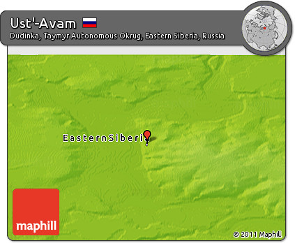 Physical 3D Map of Ust'-Avam