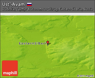 Physical 3D Map of Ust'-Avam