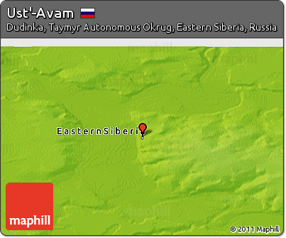Physical 3D Map of Ust'-Avam