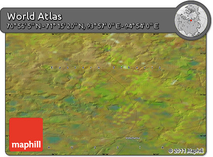 Satellite Map of the Area around 71° 5' 42" N, 94° 25' 30" E