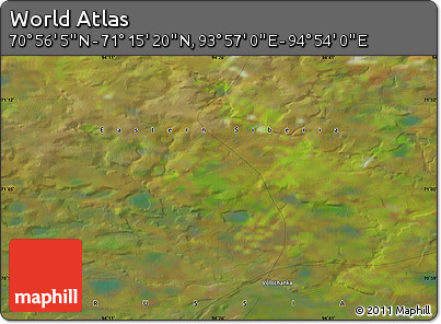 Satellite Map of the Area around 71° 5' 42" N, 94° 25' 30" E