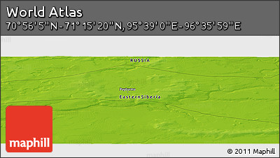 Physical Panoramic Map of the Area around 71° 5' 42" N, 96° 7' 30" E