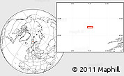 Blank Location Map of the area around 71° 5' 42" N, 9° 25' 30" E