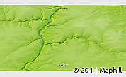 Physical 3D Map of the area around 71° 22' 52" N, 113° 58' 29" E