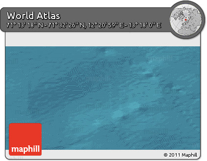 Satellite 3D Map of the Area around 71° 22' 52" N, 12° 49' 29" E