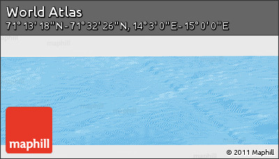 Physical Panoramic Map of the Area around 71° 22' 52" N, 14° 31' 30" E