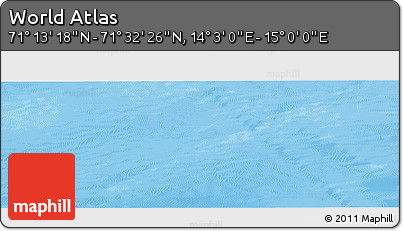 Physical Panoramic Map of the Area around 71° 22' 52" N, 14° 31' 30" E