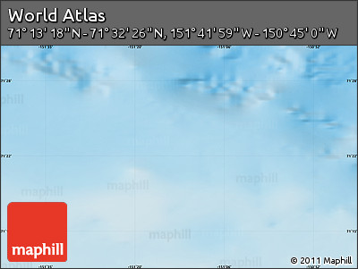 Physical Map of the Area around 71° 22' 52" N, 151° 13' 29" W