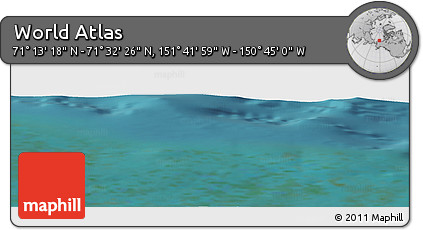 Satellite Panoramic Map of the Area around 71° 22' 52" N, 151° 13' 29" W