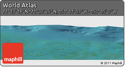 Satellite Panoramic Map of the Area around 71° 22' 52" N, 151° 13' 29" W