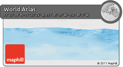 Shaded Relief Panoramic Map of the Area around 71° 22' 52" N, 151° 13' 29" W