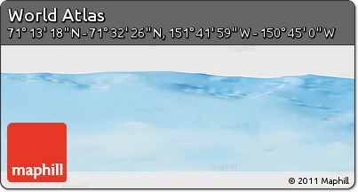 Shaded Relief Panoramic Map of the Area around 71° 22' 52" N, 151° 13' 29" W
